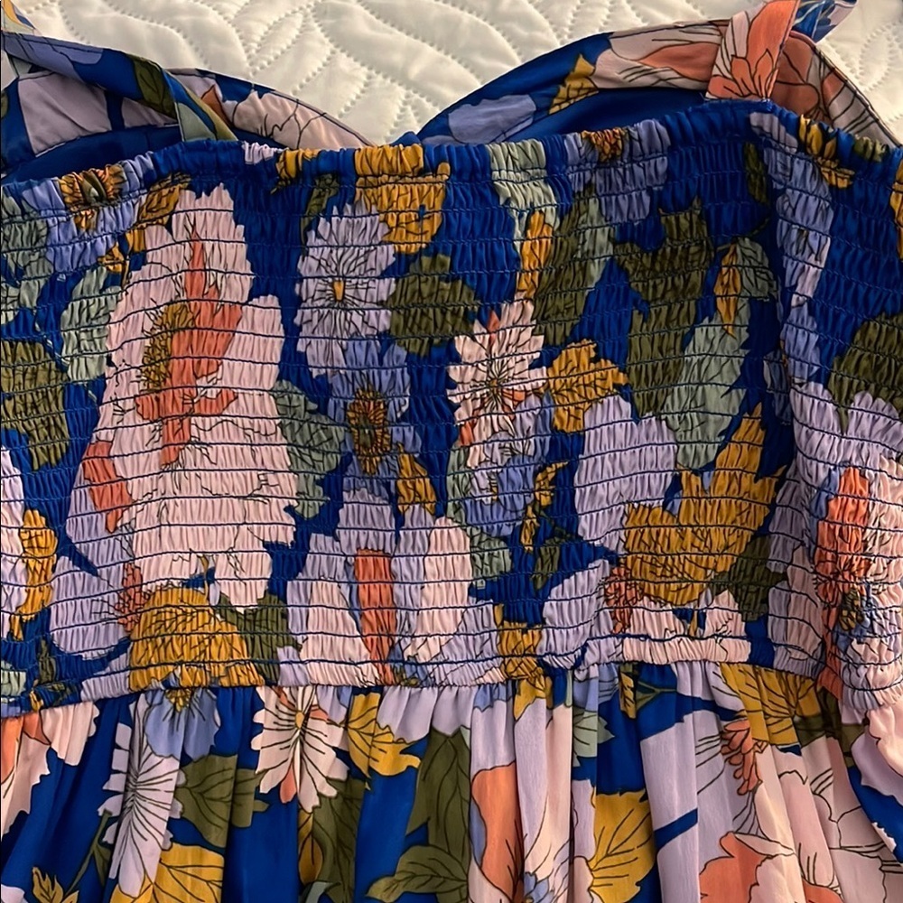 Band of the Free Floral Dress in Blue and Pink - Picture 5 of 5